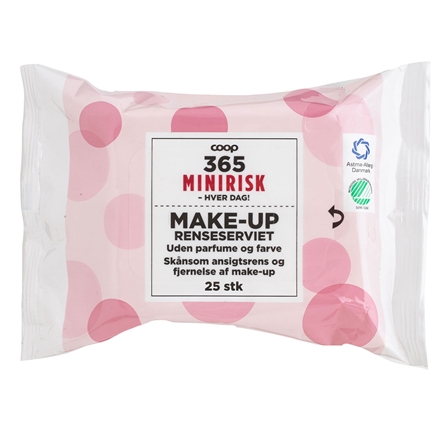 365 Minirisk Make-Up Wet Wipes 25 stk