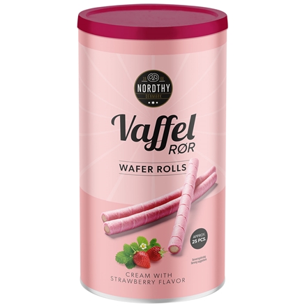 Nordthy Vaffelrør Jordbær 250 g