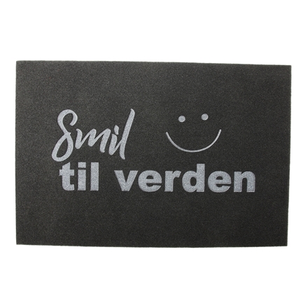 Dørmåtte  "Smil til verden"