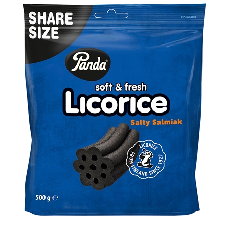 Panda Licorice Salty Salmiak Blå 500 g