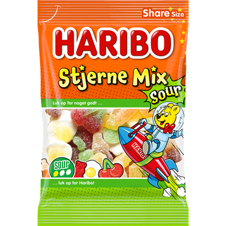 Haribo Stjerne Mix Sour 375 g