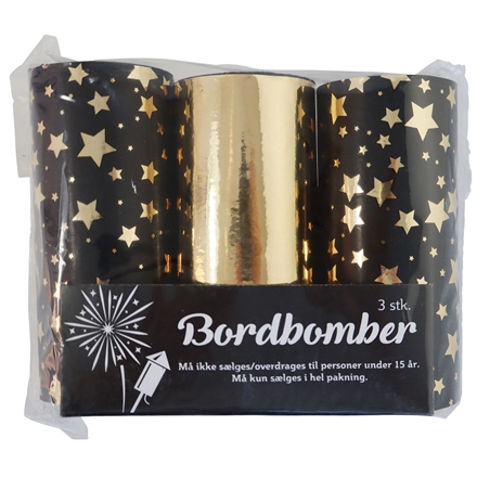 Bordbombe 10cm 3 stk. stjerner