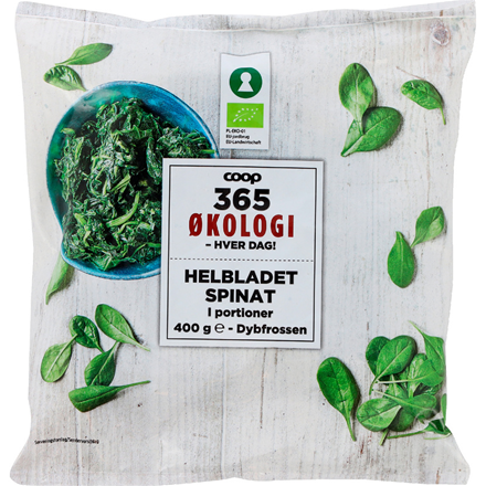 365 Økologi Helbladet Spinat 400 g