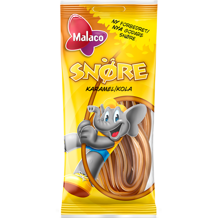 Malaco Snøre Karamel Cola 94g