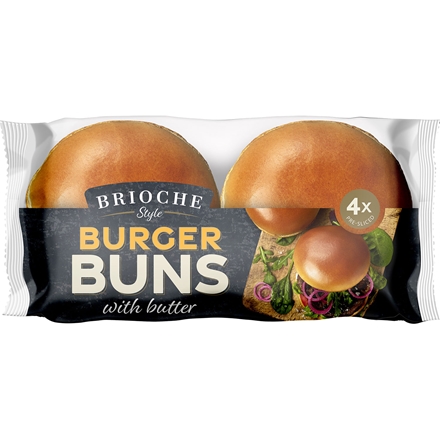 Nordthy Brioche Style Hamburger Buns 4-pak 300 g