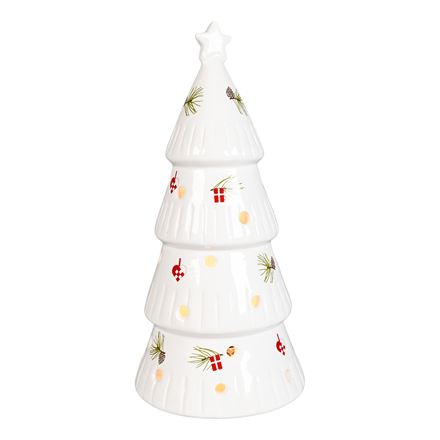 LED Juletræ Keramik Hvid 18cm