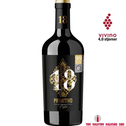 Diciotto 18 Gradi Primitivo 0,75 l