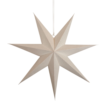 Hvid m/Sølv Papirstjerne D60 cm