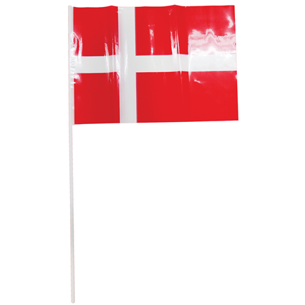 Flag 10 stk Plastik og Plastpind 50 Cm