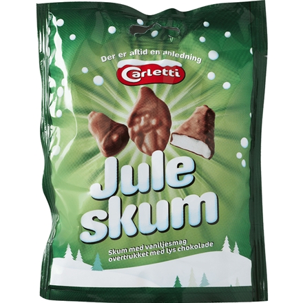 Carletti Juleskum Vanilje Lys Schokolade 70 g