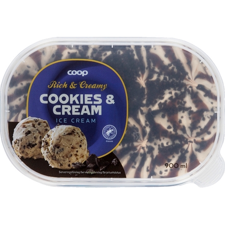 Coop Cookies & Cream Ice Cream 900ml 