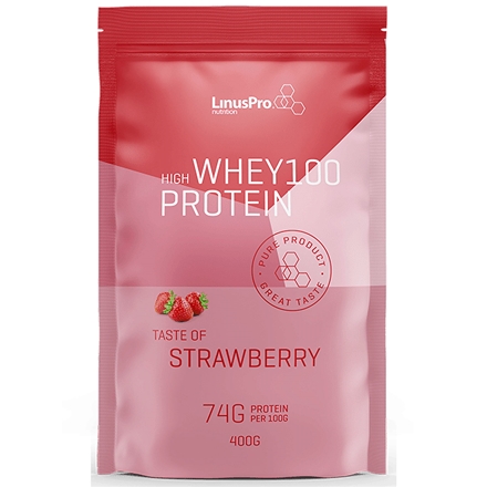 LinusPro Whey100 Jordbær 400 g