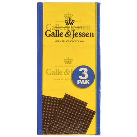 Galle & Jessen Pålægschokolade Mørk 324 g