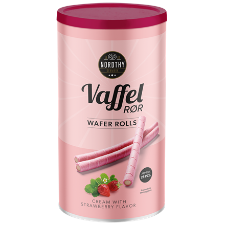 Nordthy Vaffelrør Jordbær 250 g