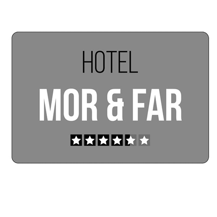 Dørmåtte "Hotel mor og far"