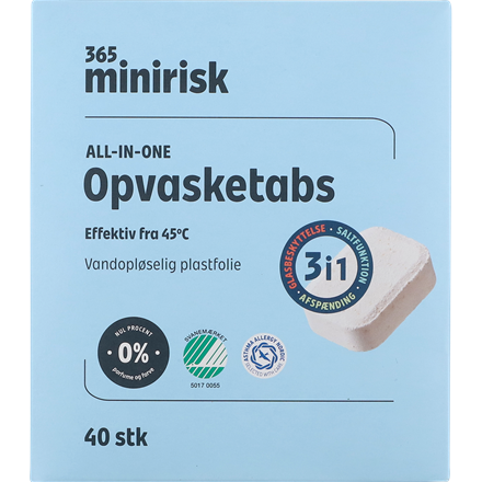 365 Minirisk Opvasketabs 40 Tabs