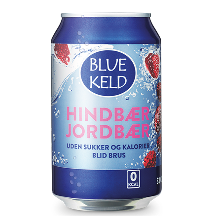 Blue Keld Hindbær-Jordbær 24x0,33 l