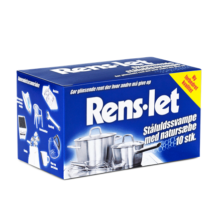 Rens-let Ståluld Blå 10er-pak