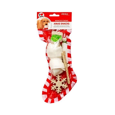 Chrisco - Xmas Julestrømpe m. Oksehud/Munchy 6 stk.