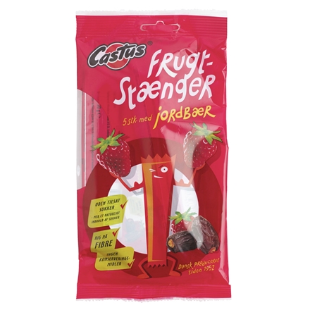 Castus Frugtstænger Jordbær 5x20 g
