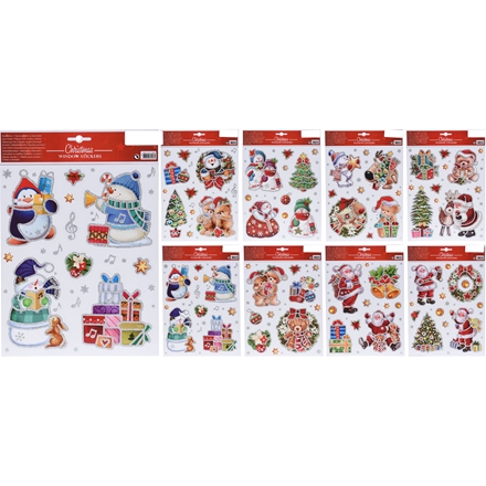 Vinduesklistermærker i Julemotiv