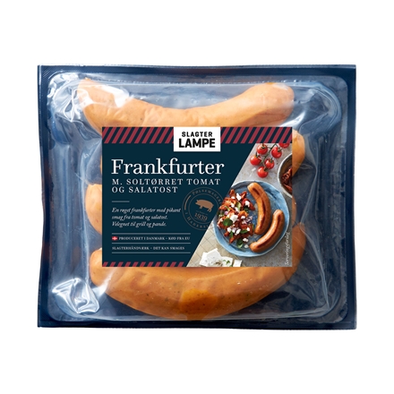 Lampe Frankfurter m. soltørret tomat og salatost 4 x 75 g