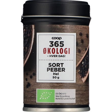 365 Økologi Hel Sort Peber 50 g