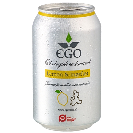 EGO Øko Sodavand Lemon & Ingefær 24x0,33 l