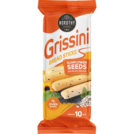 Nordthy Grissini med solsikkekerner & sesam 60g 