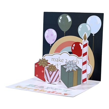 Pop-up kort Regnbue