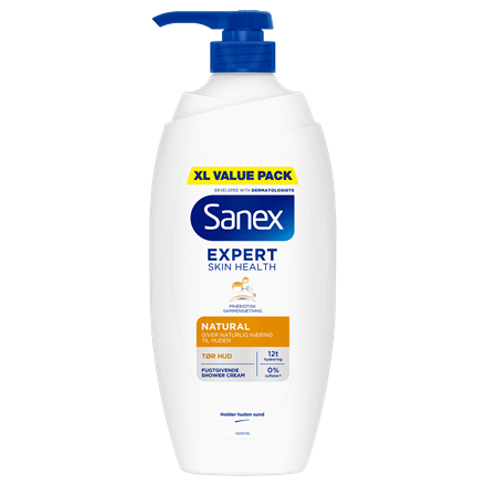 Sanex Shower Gel Expert Skin Health Natural 750 ml m. Pumpe