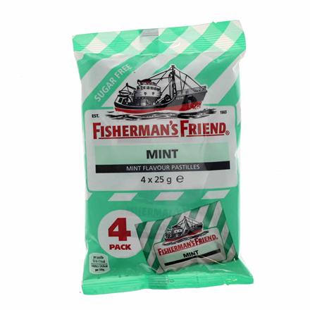 Fisherman's Friend Mint Sukkerfri 4-pak 100 g