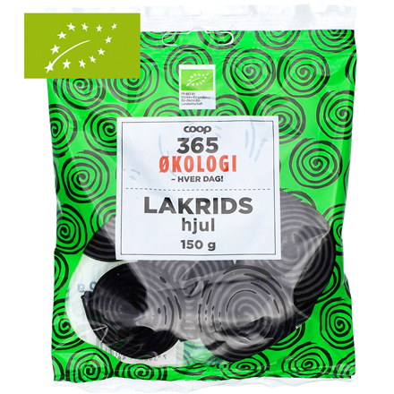 365 Økologi Lakrids Hjul 150 g