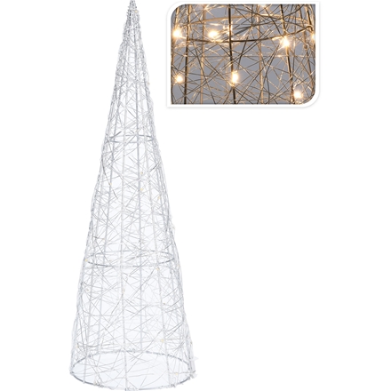 Juletræ Metalwire med 30 LED Lys 40cm