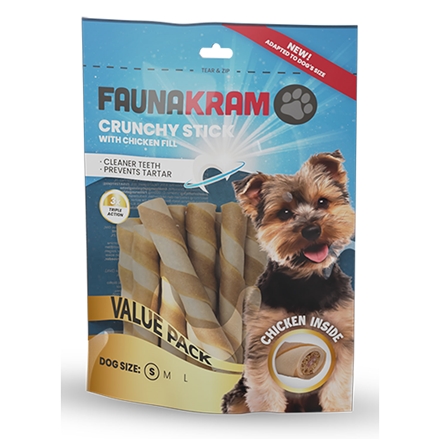 Faunakram Crunchy Dental Stick Chicken Fill S 200 g