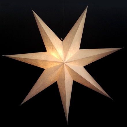 Papirstjerne D110 cm Hvid Incl. E14 socket Kabel 3,5m