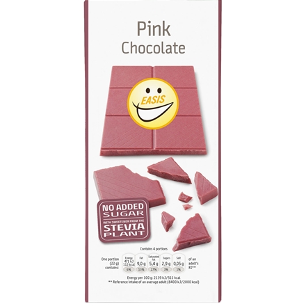 EASIS Pink Chokoladeplade Med Hindbær 85 g