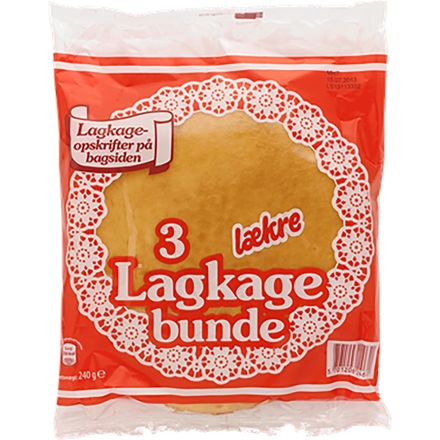 Lagkagebunde 3 Stk. 240 g