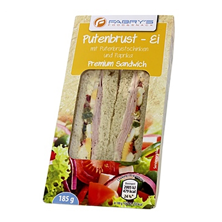Fabrys Sandwich Kalkunbryst & Æg 185 gr