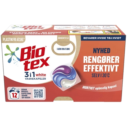 Bio-Tex Kapsler 3 in 1 White 12-pak