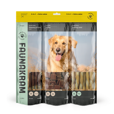 Faunakram 3in1 Dog MEGA PACK 600 g V2