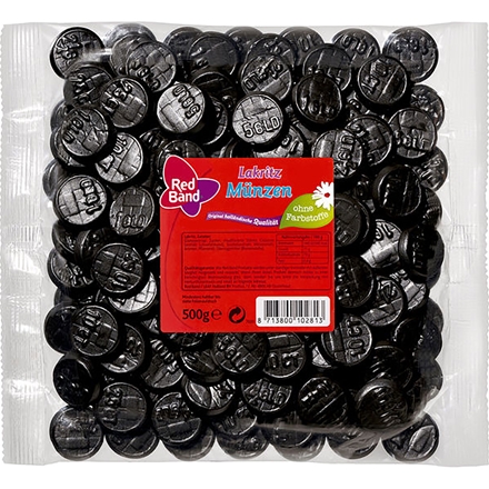 Red Band Lakritz Münzen 500 g
