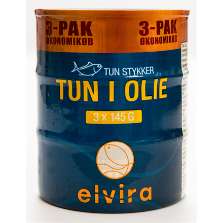 Elvira Tun I Olie 3 x 145 g