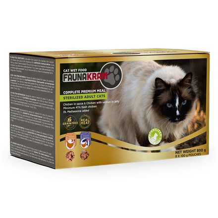 Faunakram Cat Wet 8 pack 800 g