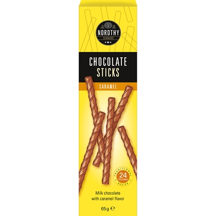 Nordthy Chokolade Sticks Karamel 65 g