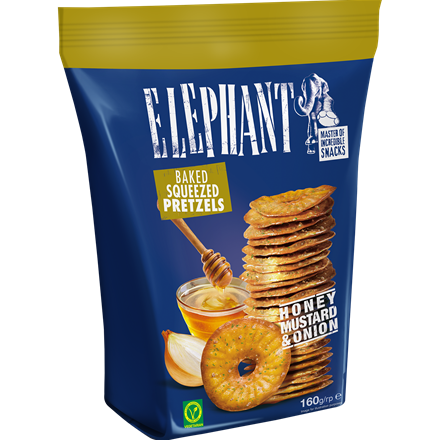 Elephant Pretzels Honey, Mustard & Onion 160 g