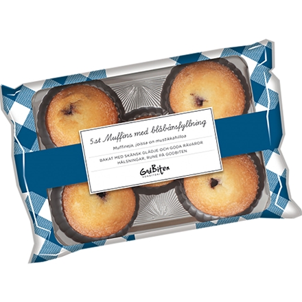 Godbiten Muffin m. Blåbær 175 g