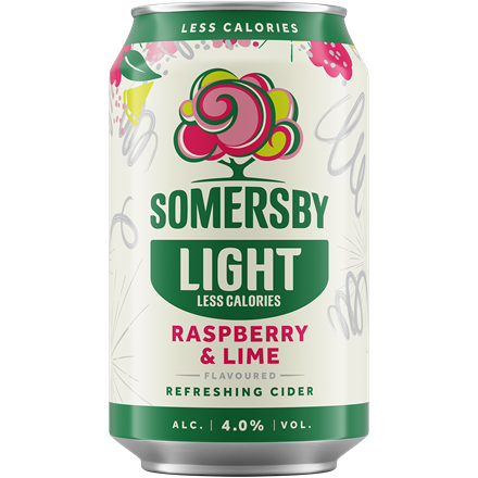 Somersby Raspberry & Lime Lite 4,0 % 18x0,33 l