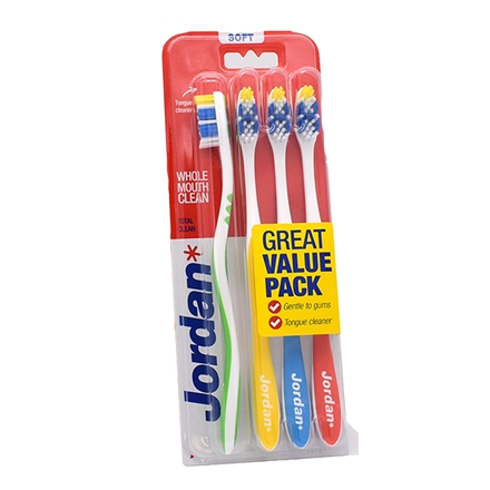 Jordan Tandbørste Total Clean Soft 4 stk