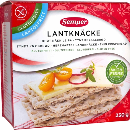 Semper Glutenfri Landknækbrød 230g